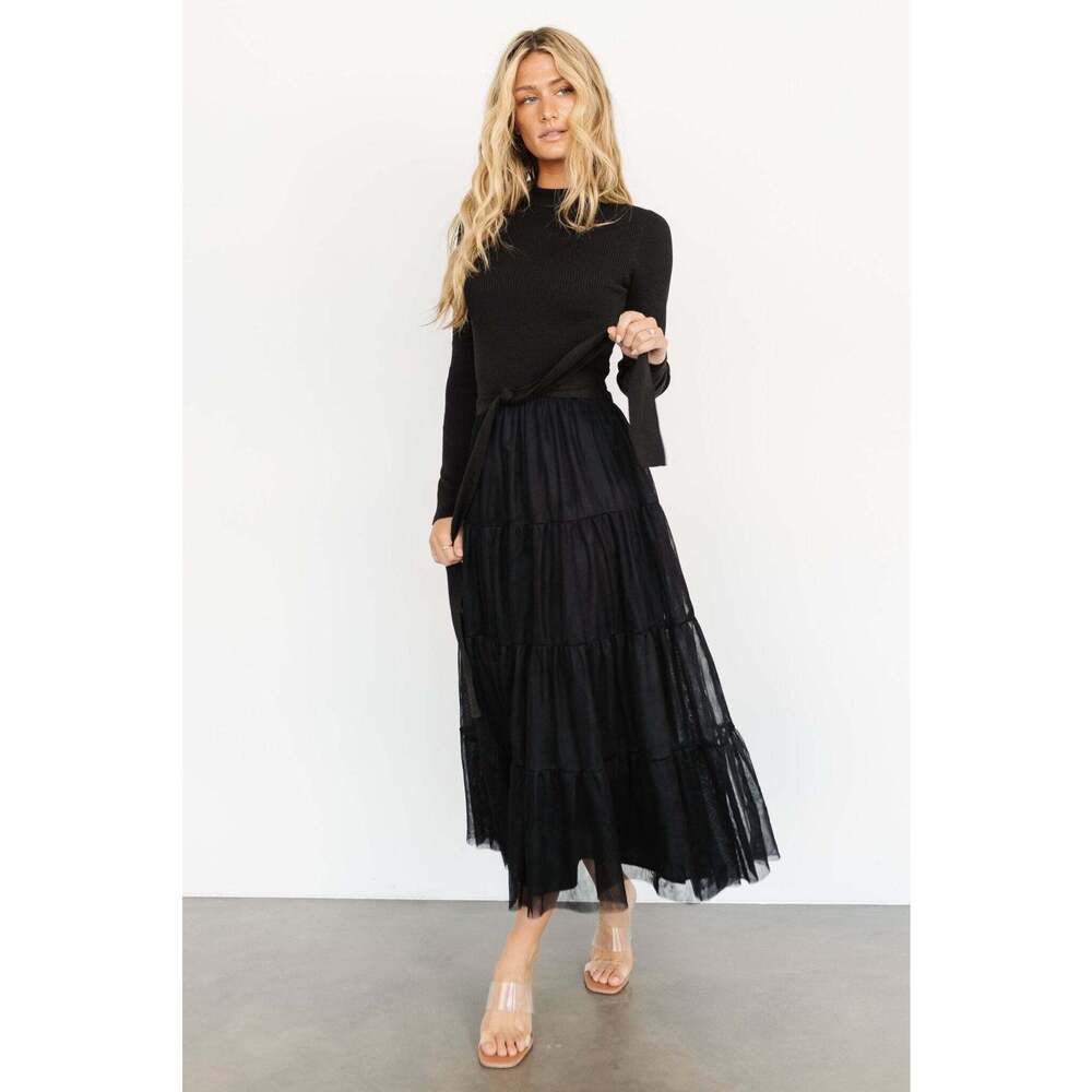 Baltic Born Demi Sweater Tulle Dress | Black Size XL